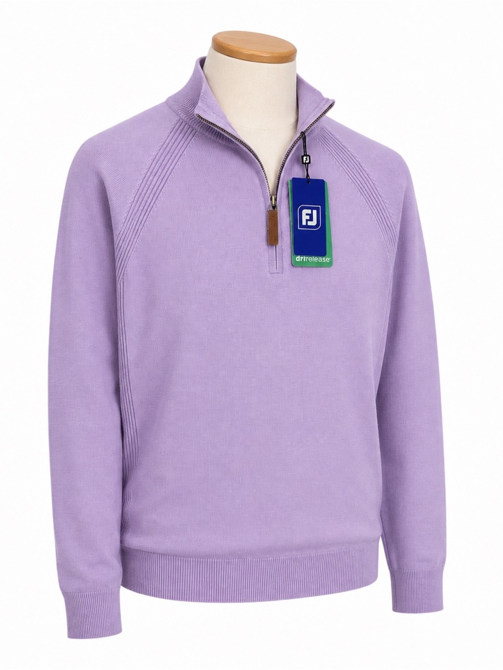 FootJoy Golf Half Zip Sweater Mens L Purple DriRelease Wool Blend 30506 NWT